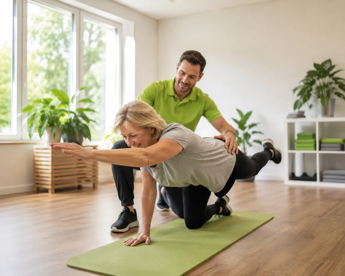 Persönliche Betreuung – Begleitung bei einer sanften Gesundheitsübung
